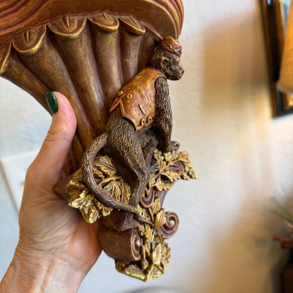 Vintage Bell Hop Monkey Wall Sconce/shelf plate - Picture 9 of 12